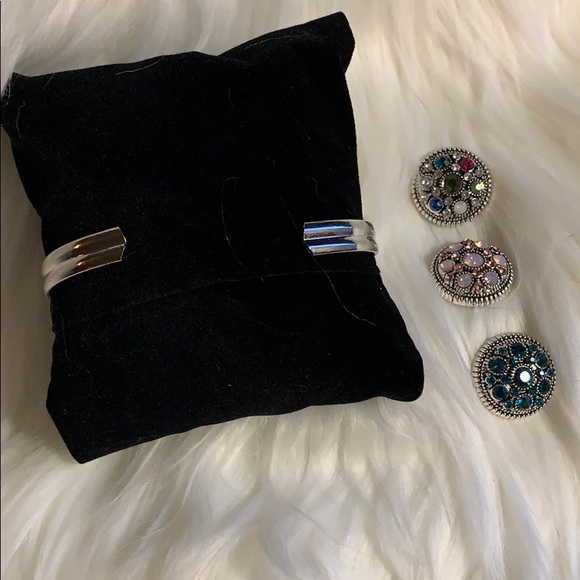 BRACELET WITH 4 INTERCHANGEABLE JEWEL 💎 INSERTS - Picture 7 of 8